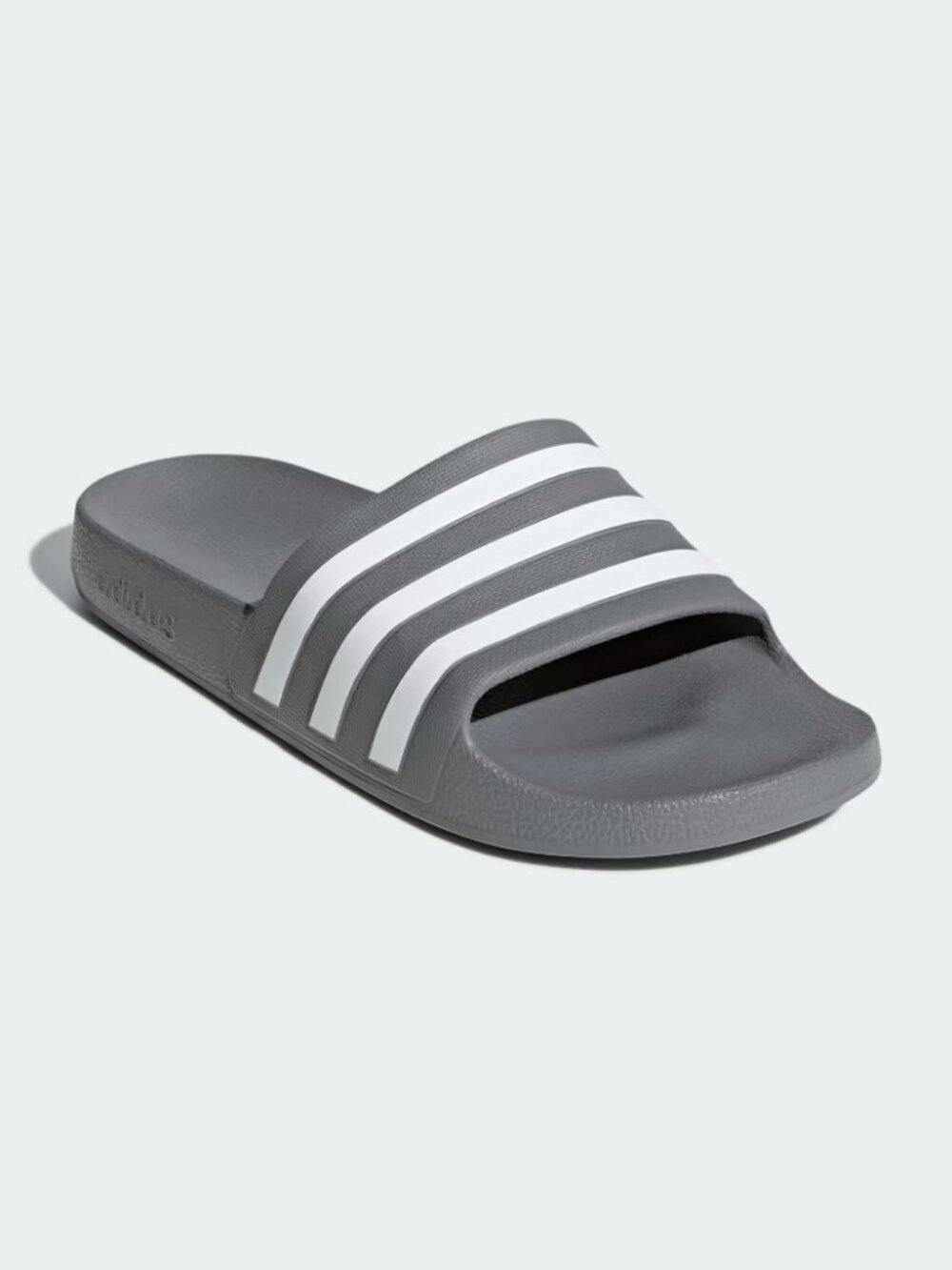 NEW adidas Adilette Aqua Slides Gray White Men’s 11 Women’s 12